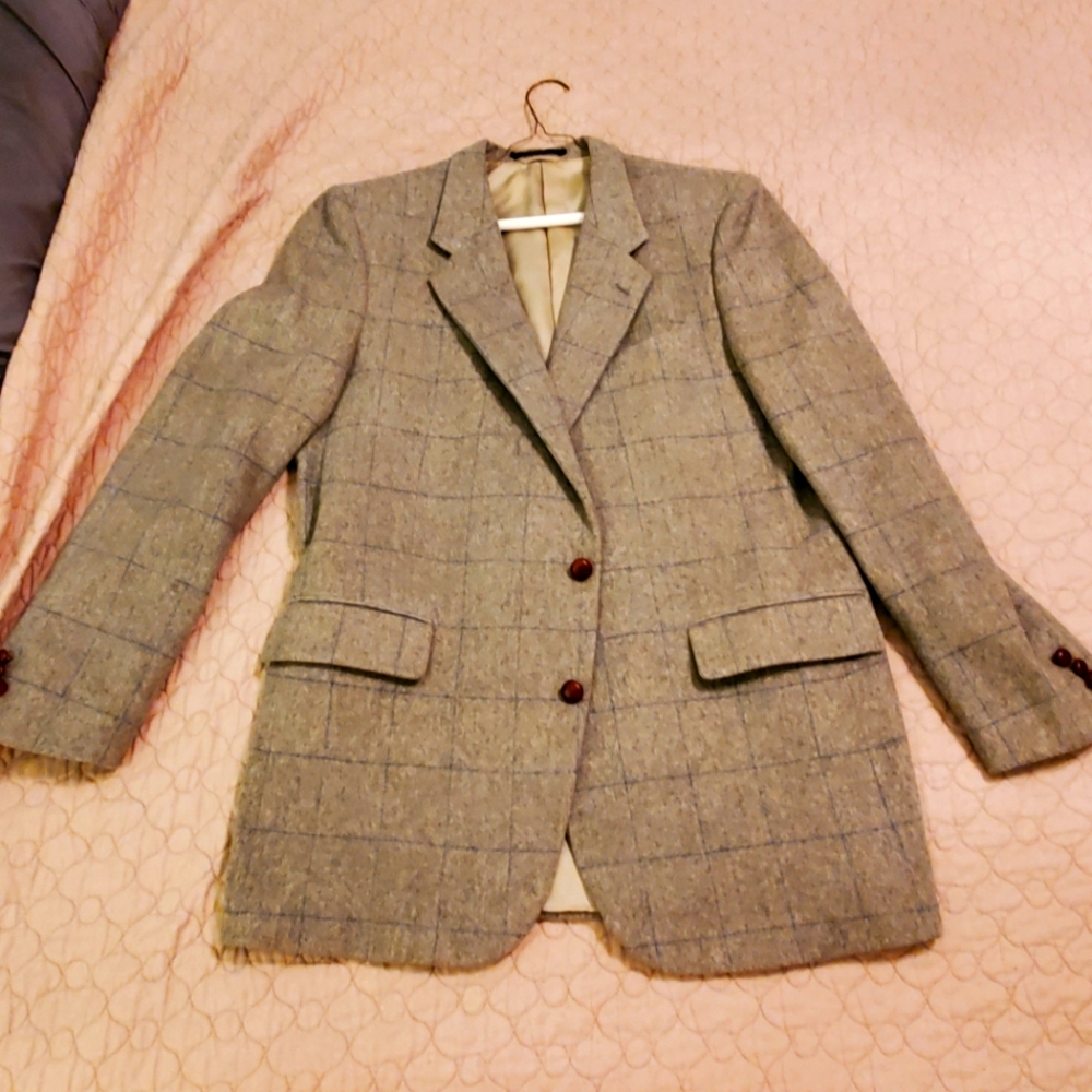 Sheldon town 46R camel wool mens blazer